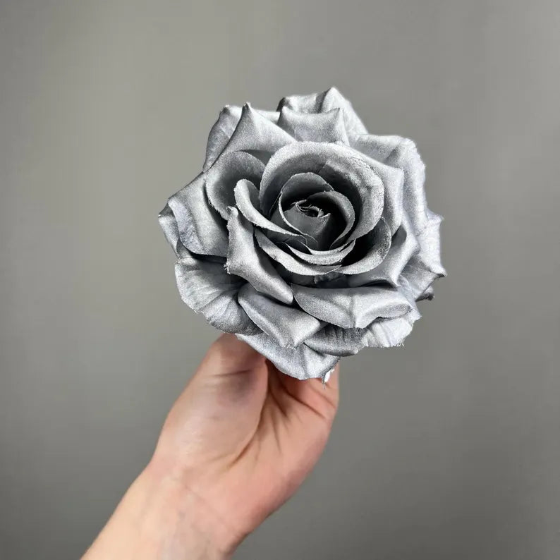 Rose Gold Flower Heads Wedding Rose Gold Artiticial Flowers Roses Craft Supplies Wedding Rose Gold Metalic Rose Flower Copper Artificial