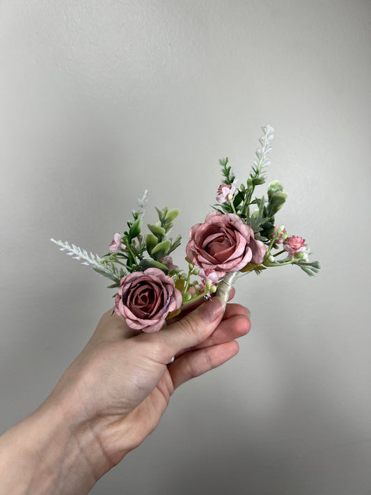 Wedding Boutonnière Boho White Wedding Ivory Groom Boutonniere Groomsmen Decor Bridal Hydrangea Dried Eucalyptus Baby Breath Pampas Grass