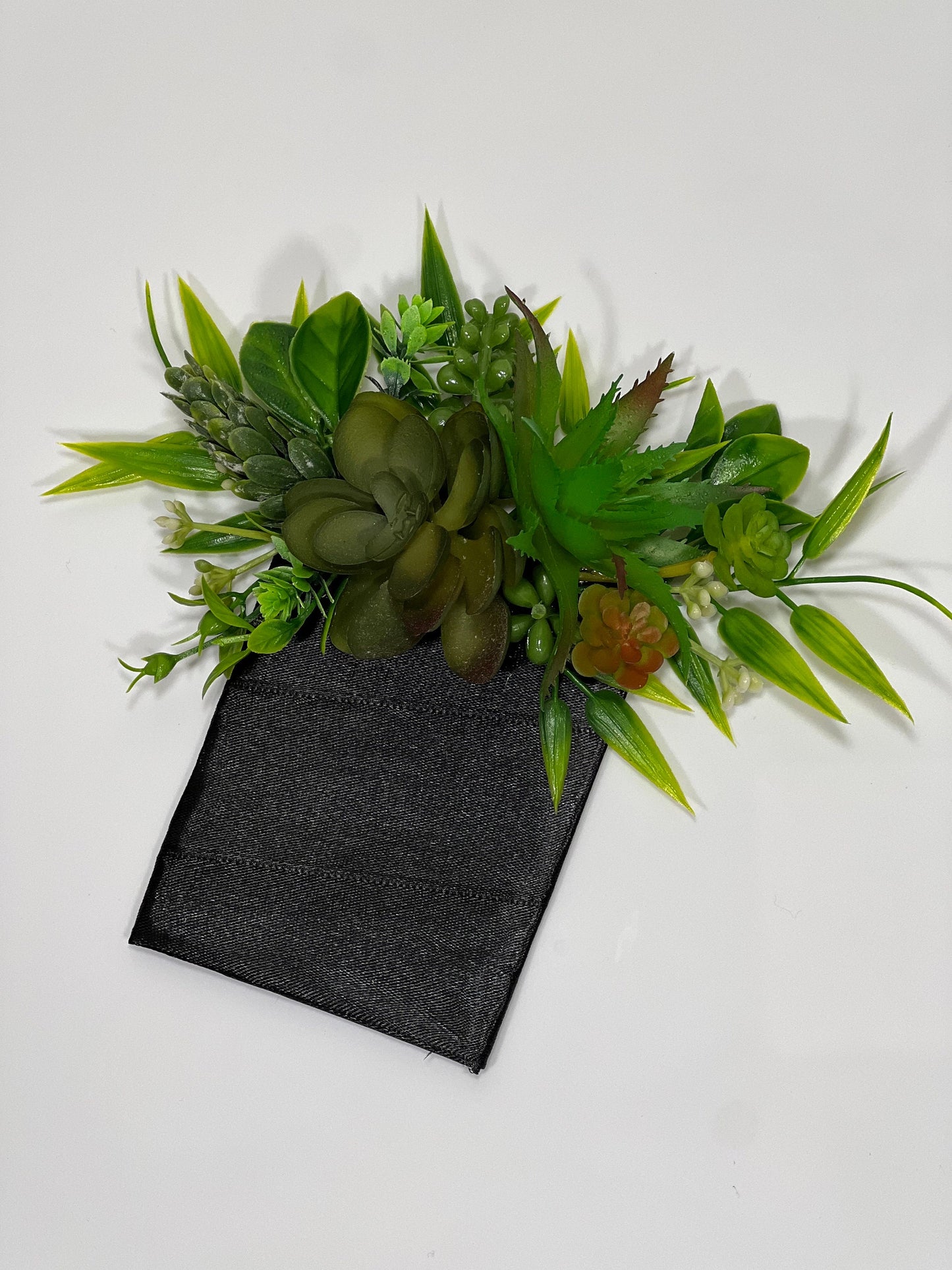 Succulent Pocket Boutonniere Wedding Groom Boutonnière Succulent Square Groomsmen Pocket Boutonniere Green Wedding Rustic Artificial Flower