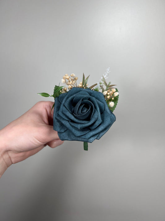 Rust Boutonniere Wedding Groom Burnt Orange Boutonnière Terracotta Groomsmen Boutonnière Rust Orange Groom Artificial Flowers Foam
