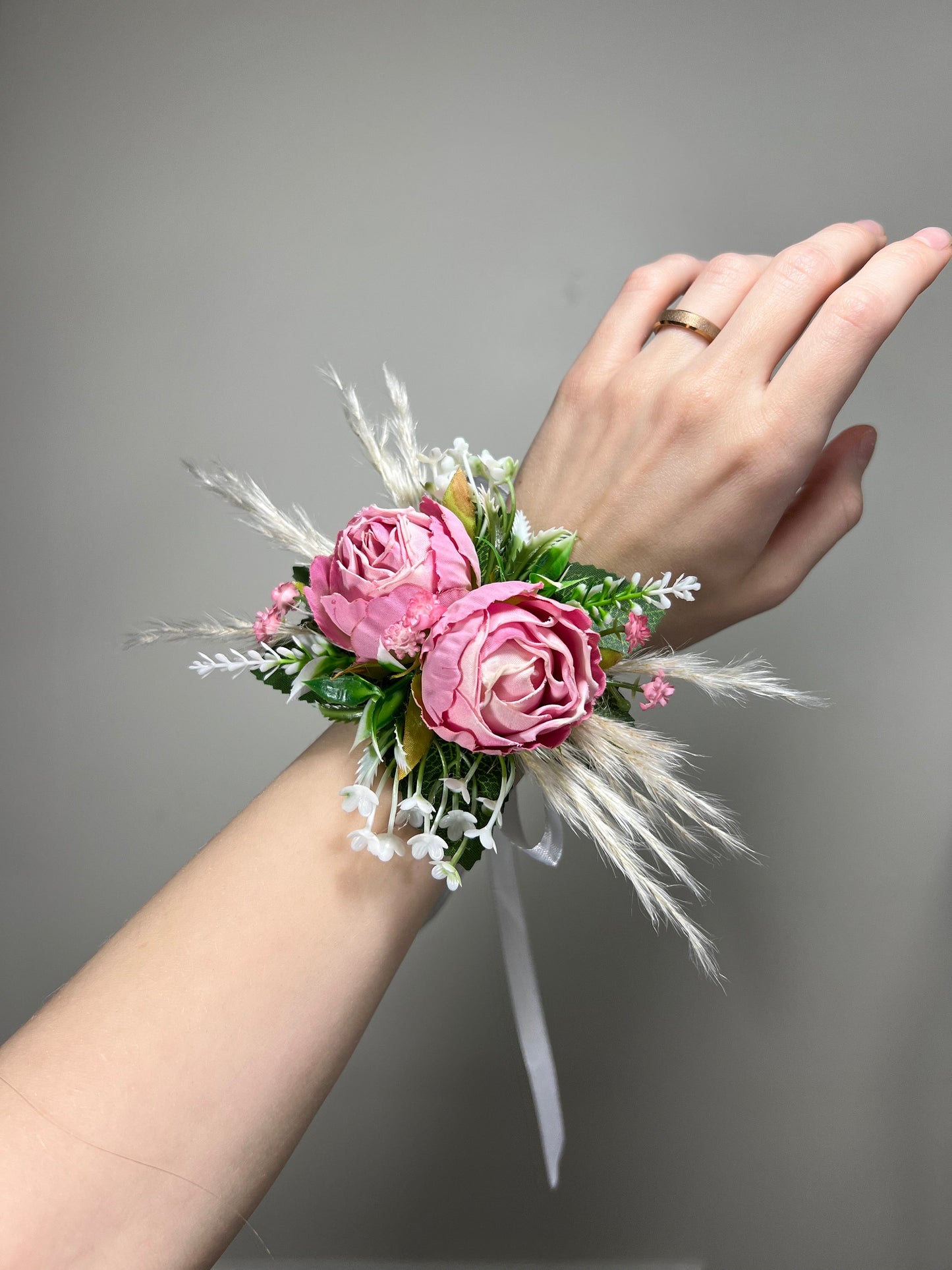 Wedding Boutonniere Pink Groom Wedding Groomsmen Boutonnière Corsage Peony Mom Corsage Pampas Grass Artificial Flowers Reddit