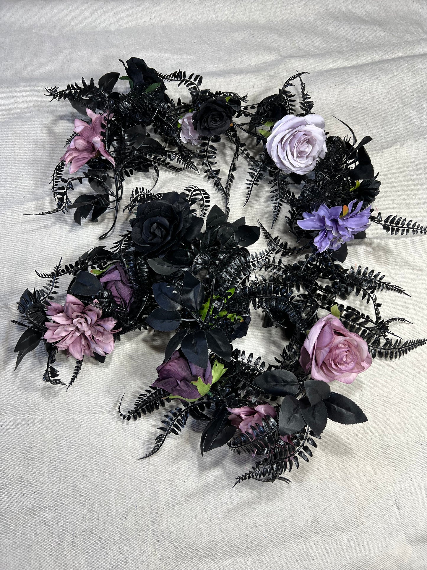 Wedding Bouquet Black Purple Bridal Gothic Bouquet Black Dark Purple Bridesmaids Bouquet Black Purple Artificial Flower