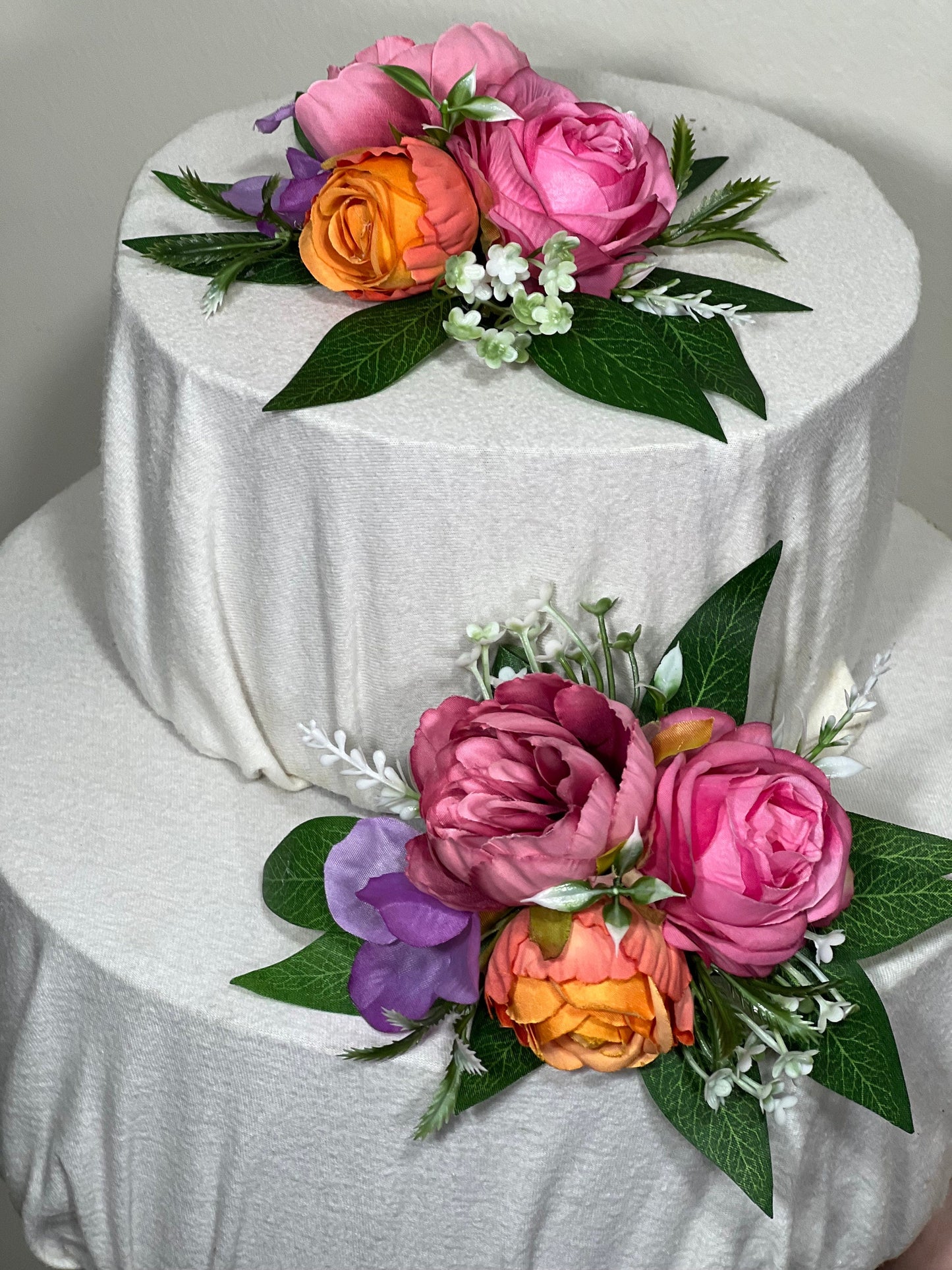 Cake Decoration Pink Wedding Topper Pink Flower Decor Cake Arrangements Hot Pink Orange Cake Decoration Tropical Fuchsia Flower Cake Decor