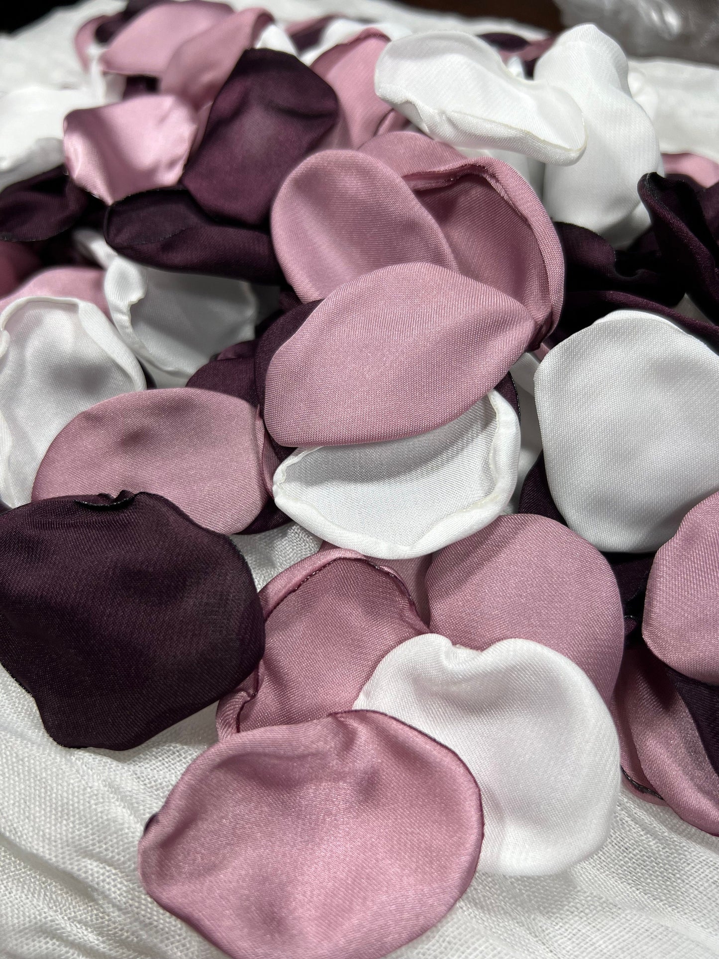 Purple Petals Wedding Decor Flower Girl Petals White Wedding Aisle Decor Flower Petals Plum Ceremony Decor Bridal Shower Confetti