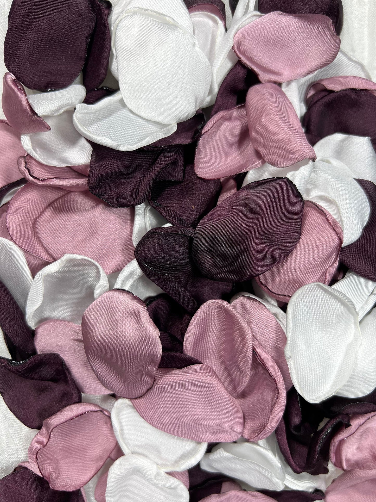 Purple Petals Wedding Decor Flower Girl Petals White Wedding Aisle Decor Flower Petals Plum Ceremony Decor Bridal Shower Confetti