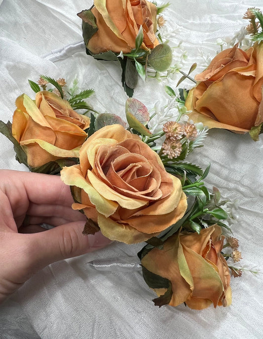 Orange Boutonniere Wedding Groom Burnt Orange Boutonniรจre Terracotta Groomsmen Boutonniรจre Rust Terracotta Groom Artificial Flowers Reddit