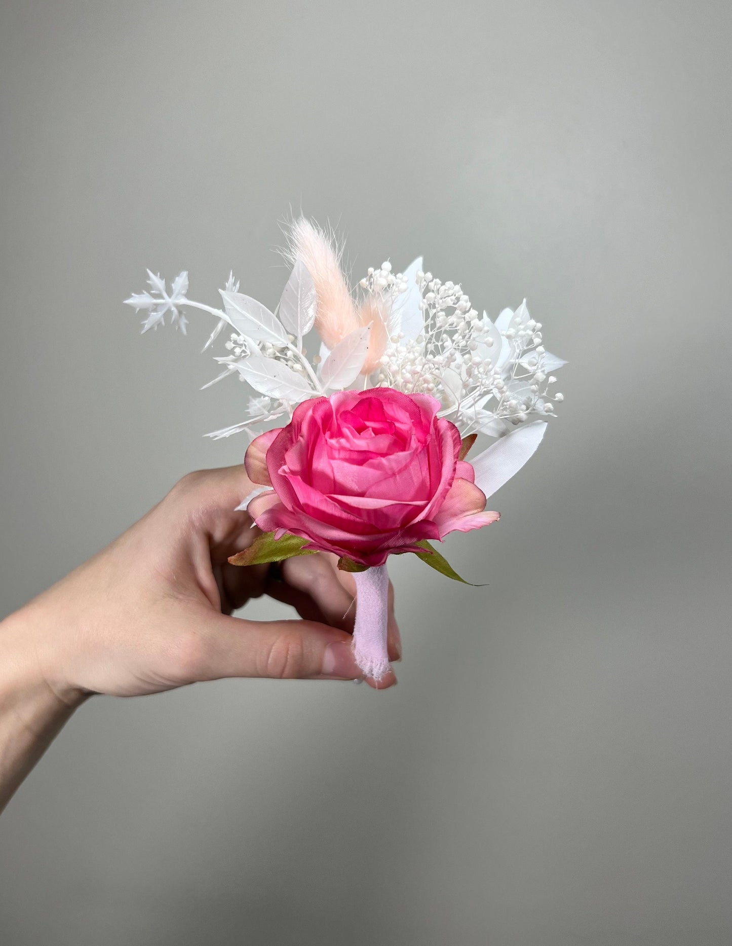 Hot Pink Bouquet Bridal Pink Bouquet Fuchsia Viva Magenta Bridesmaids Bouquet White Pink Barbie Bouquet Artificial Flower