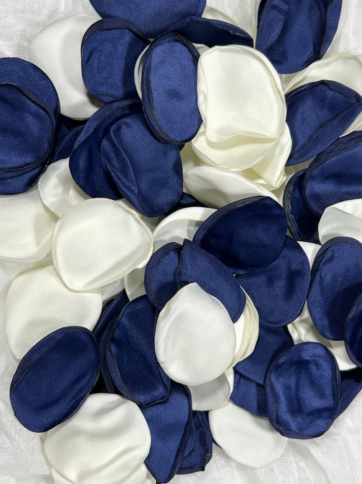 Blue White Petals Wedding Decor Flower Girl Petals Navy Blue White Wedding Aisle Decor Flower Petals Dark Blue Ceremony Decor Bridal Shower