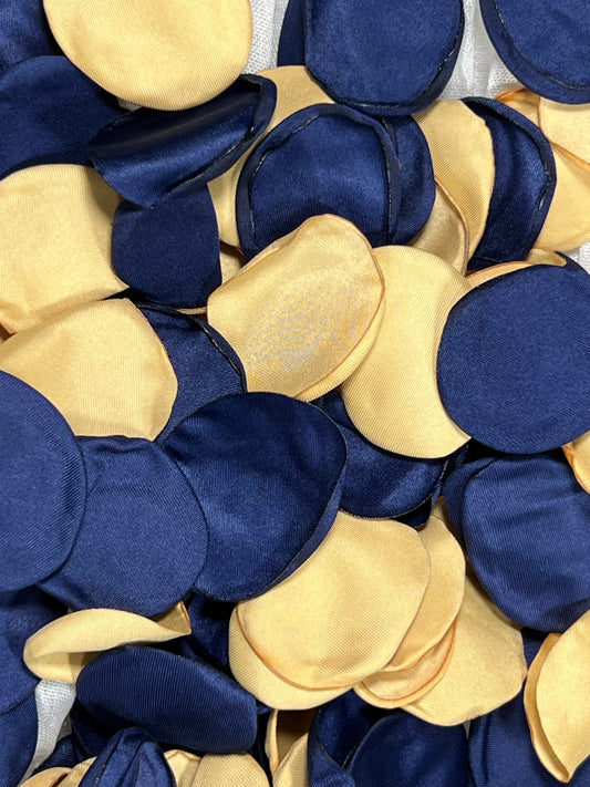 Blue Petals Wedding Decor Flower Girl Petals Navy Blue Gold Wedding Aisle Decor Flower Petals Dark Blue Ceremony Decor Bridal Shower