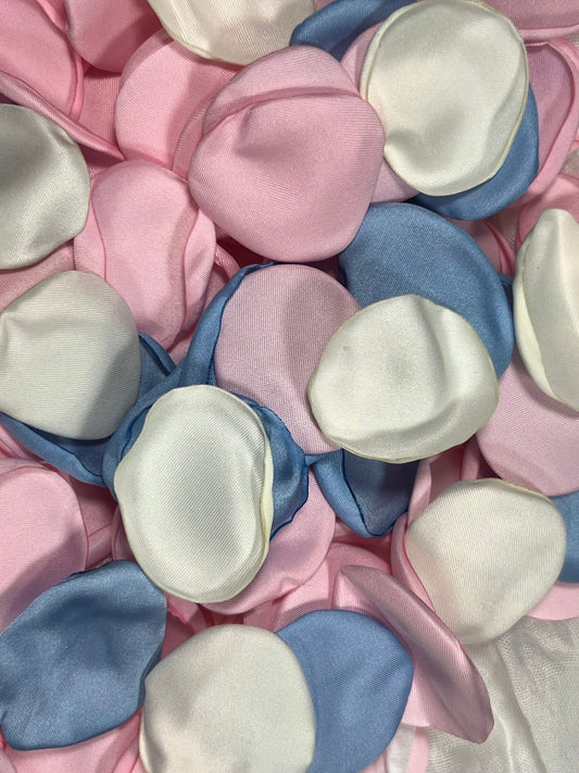 Blue Pink Petals Wedding Decor Flower Girl Petals White Blue Pink Wedding Aisle Decor Flower Petals Blue White Pink Bridal Shower Petals