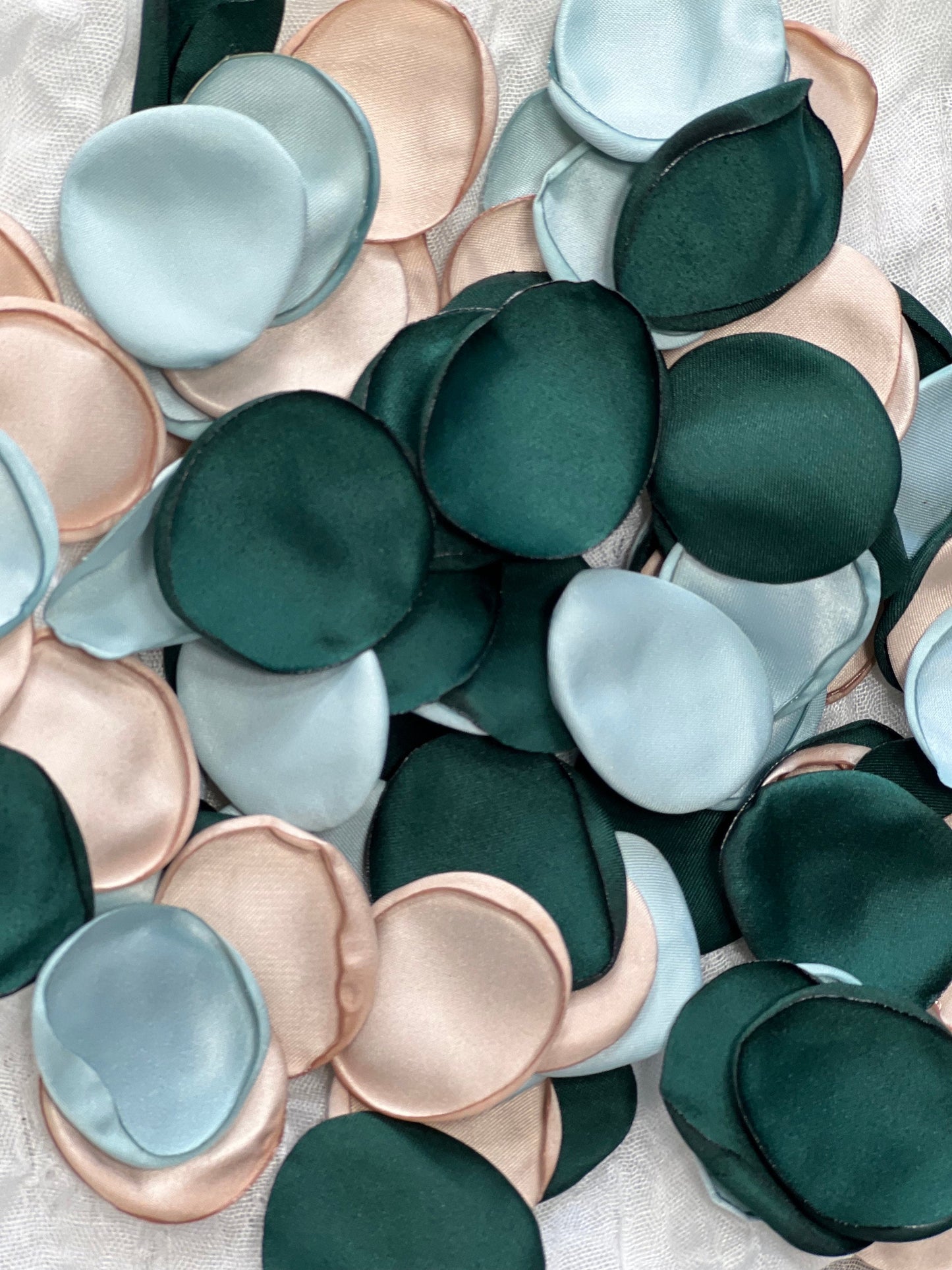 Green Petals Wedding Decor Flower Girl Petals Emerald Green Mint Wedding Aisle Decor Flower Beige Petals Forest Green Hunter Confetti