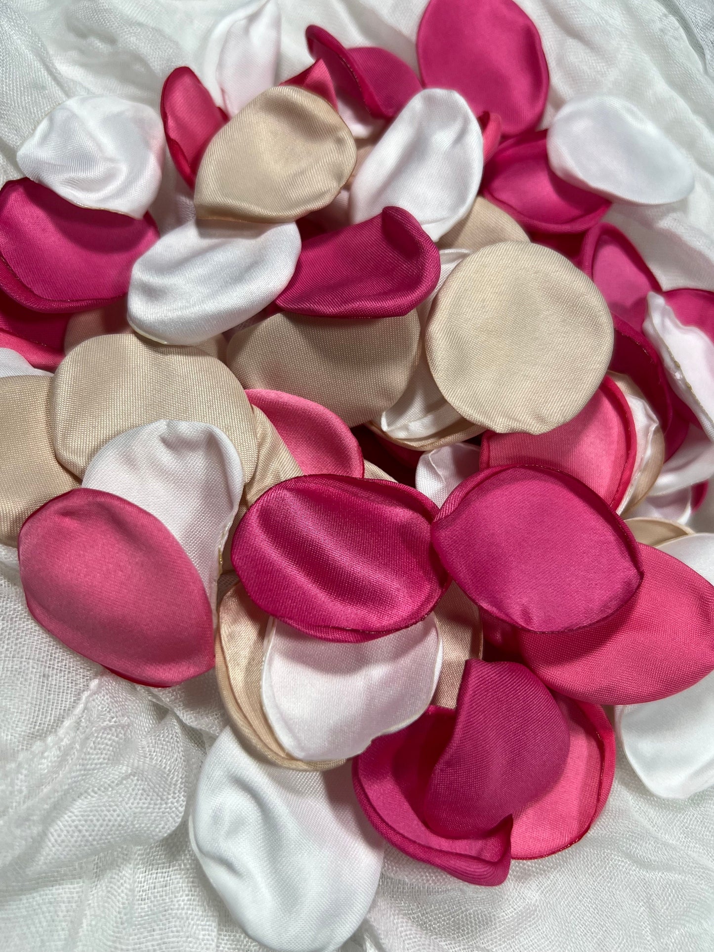 Pink Petals Wedding Decor Flower Girl Petals White Aisle Decor Flower Pink Petals Fuchsia Ceremony Decor Champagne Beige Confetti Hot Pink