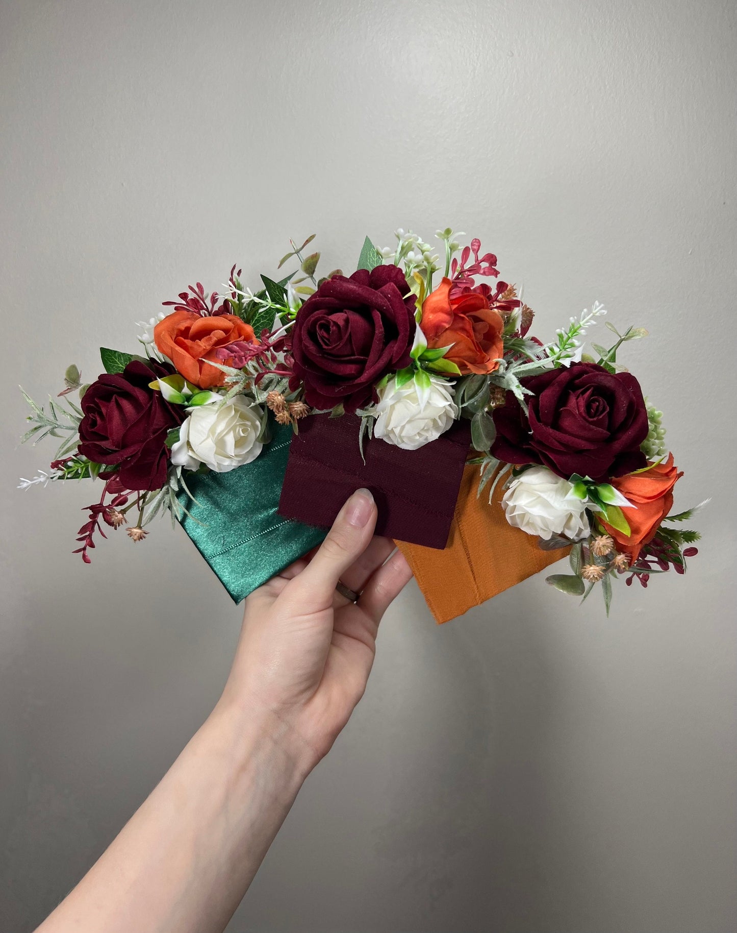 Burgundy Corsage Wedding Wrist Corsage White Terracotta Bridesmaids Corsage Burgundy Orange Corsage Mom Ivory Rust Pocket Boutonniere