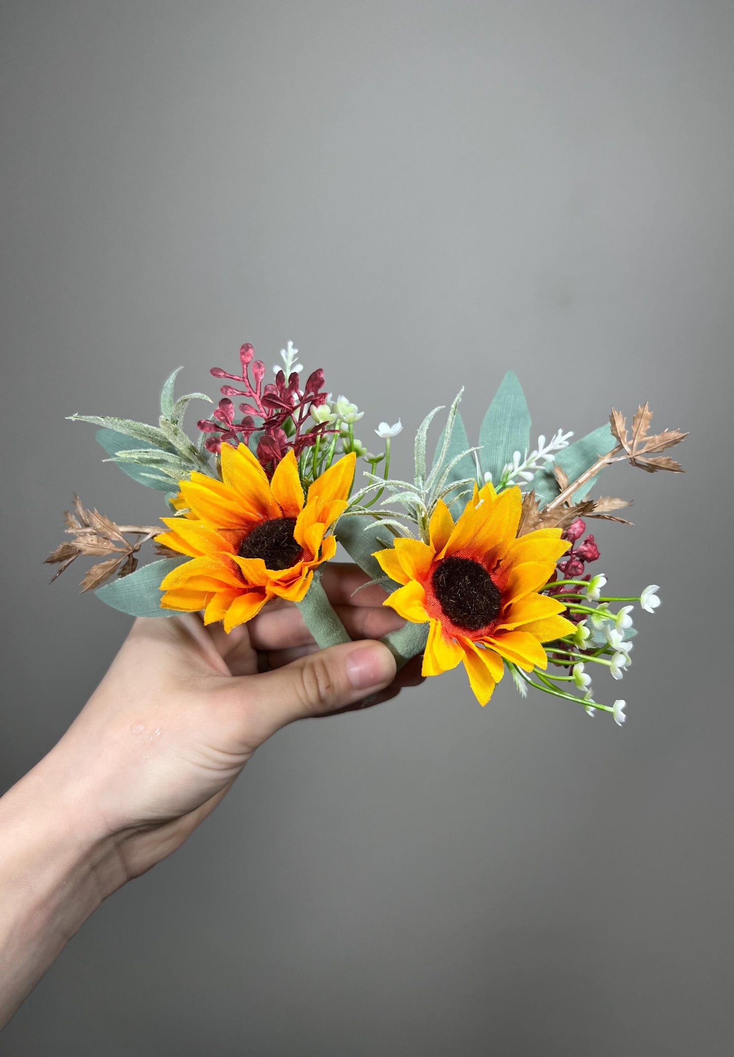 Sunflower Bouquet Wedding Bridal Boho Sunflower Cascade Bouquet Fall Burgundy Sunflower Bridesmaids Bouquet White Artiricial Flower Reddit