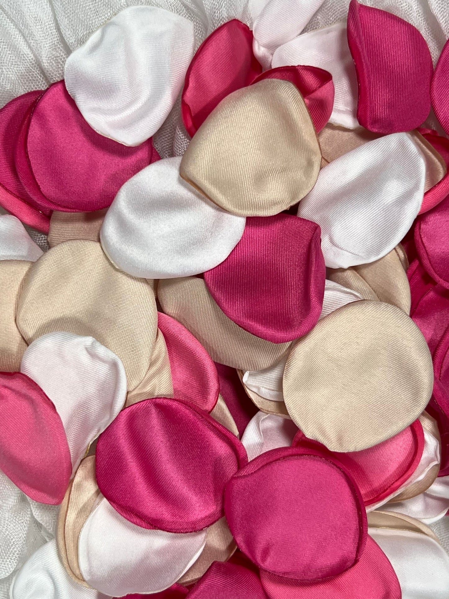 Pink Petals Wedding Decor Flower Girl Petals White Aisle Decor Flower Pink Petals Fuchsia Ceremony Decor Champagne Beige Confetti Hot Pink