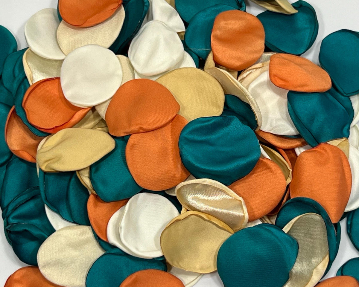 Teal Petals Wedding Decor Flower Girl Petals Teal Orange Wedding Aisle Decor Flower Petals Terracotta Ceremony Teal Decor Dusty Rose Reddit