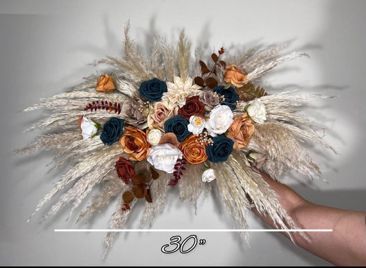 Dark Teal Bouquet Bridal Rust Bouquet Terracotta Dusty Rose Bridesmaids Bouquet Burnt Orange Dark Teal Pampas Grass Reddit