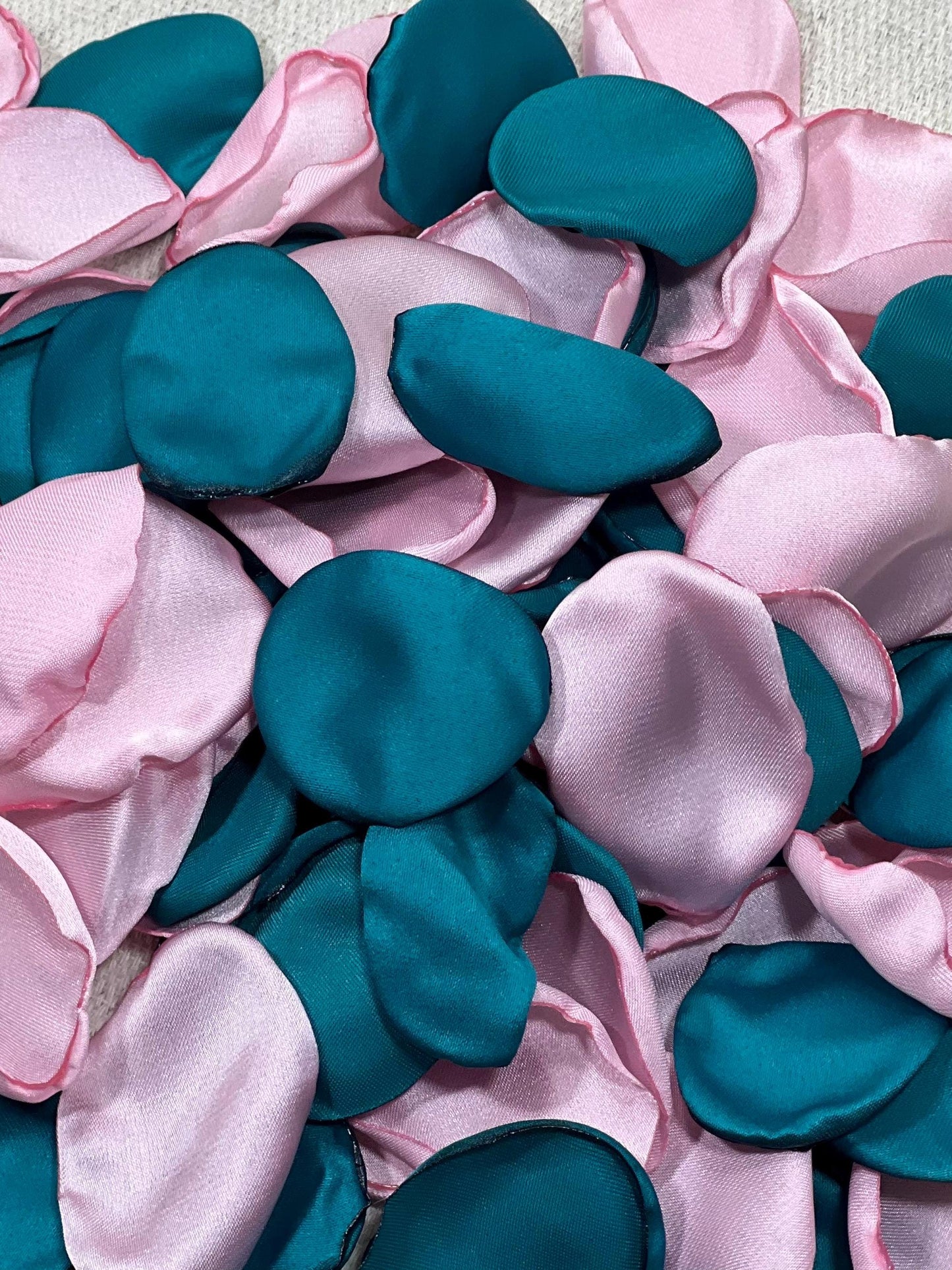 Teal Petals Wedding Decor Flower Girl Petals Dark Teal Dusty Rose Wedding Aisle Decor Flower Petals Teal Pink Ceremony Decor Confetti