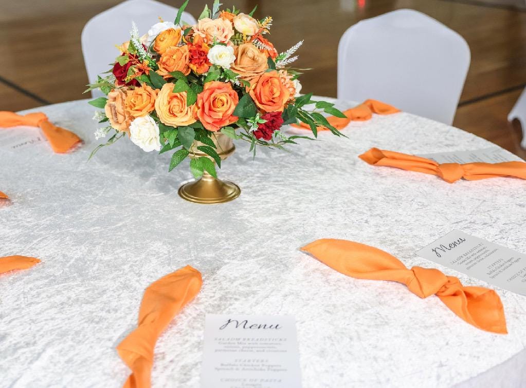 Wedding Orange Centerpiece Peach Terracotta Centerpiece Table Flower Ball Barrel Ivory Wiskey Stand Burgundy Artificial Flower