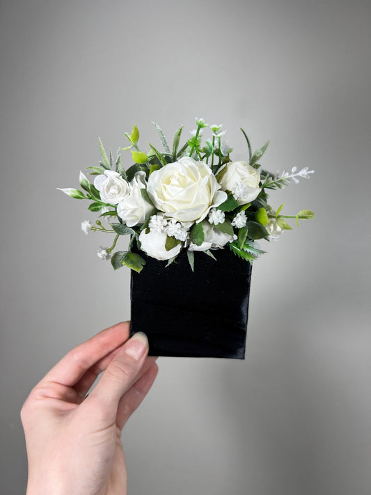 White Pocket Boutonniere Wedding Groom Boutonnière Ivory Square Groomsmen Pocket Boutonniere Sage Eucalyptus Ivory Baby Breath Reddit