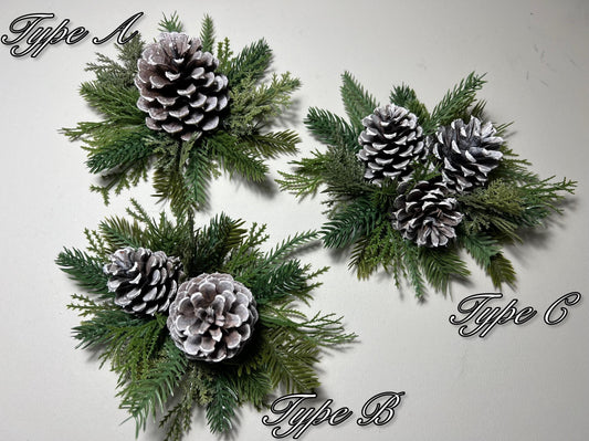Mini Christmas Centerpiece Wedding Pine Cones Winter Decor Rustic Table Arrangement Party Decoration Small Evergreen Artificial Pine Tree