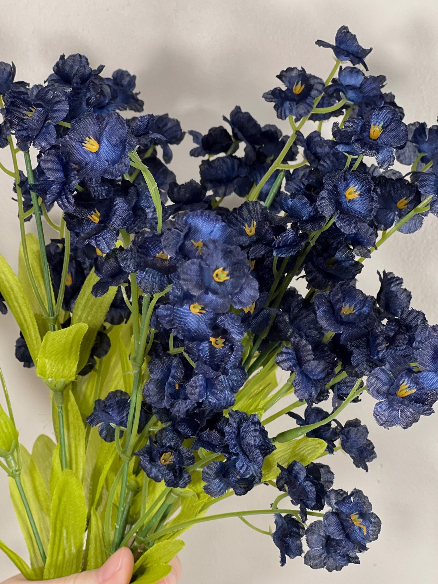 Dark Blue Flowers Ruffle Bush Navy Blue Flowers Home Decor DIY Wedding Wild Flower Blue Navy Artifical Flower Faux Dark Blue