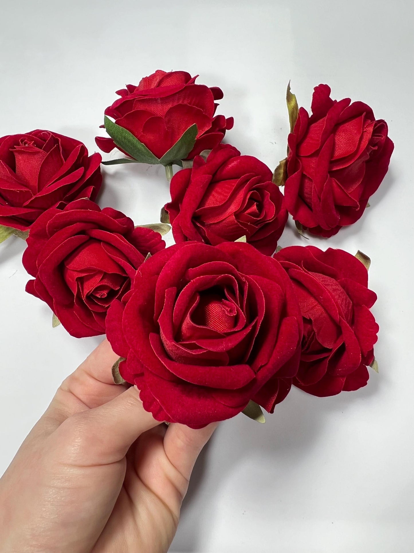 Red Rose Head 2 inch Wedding Decor Velvet Dark Red Rose Christmas Red Small Rose Wedding DIY Craft Supplies Red Rose Head Home Decor