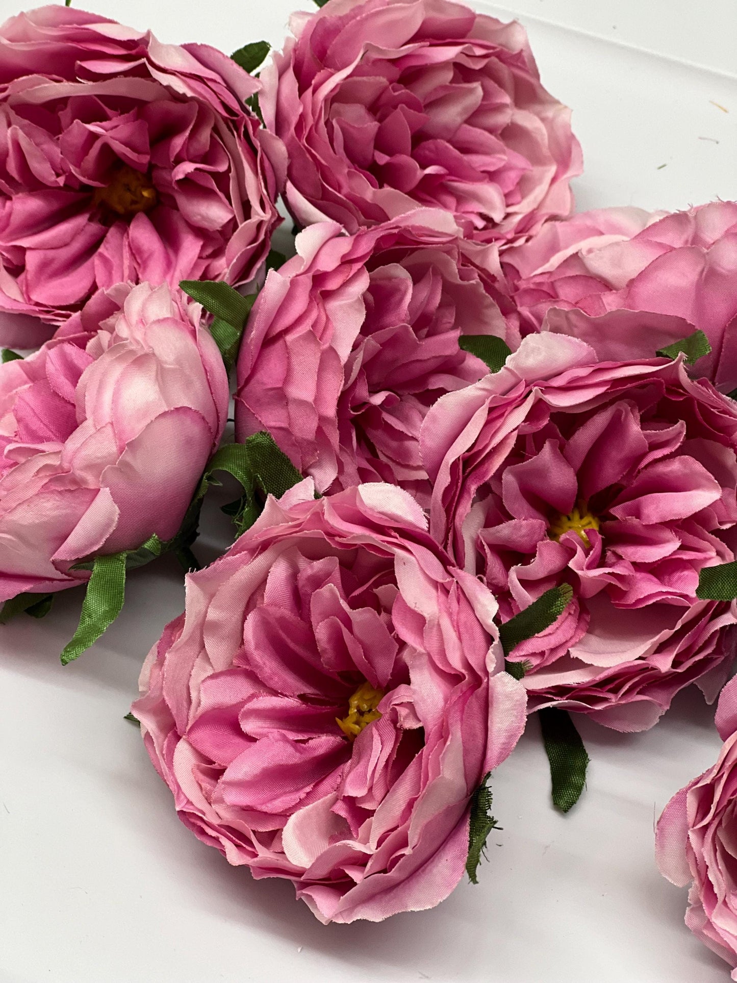 Pink Peony Artificial Flowers Head Rose Fuchsia Rose Cabbage Wedding Fake Roses Pink Home Decor Silk Decorative Wedding