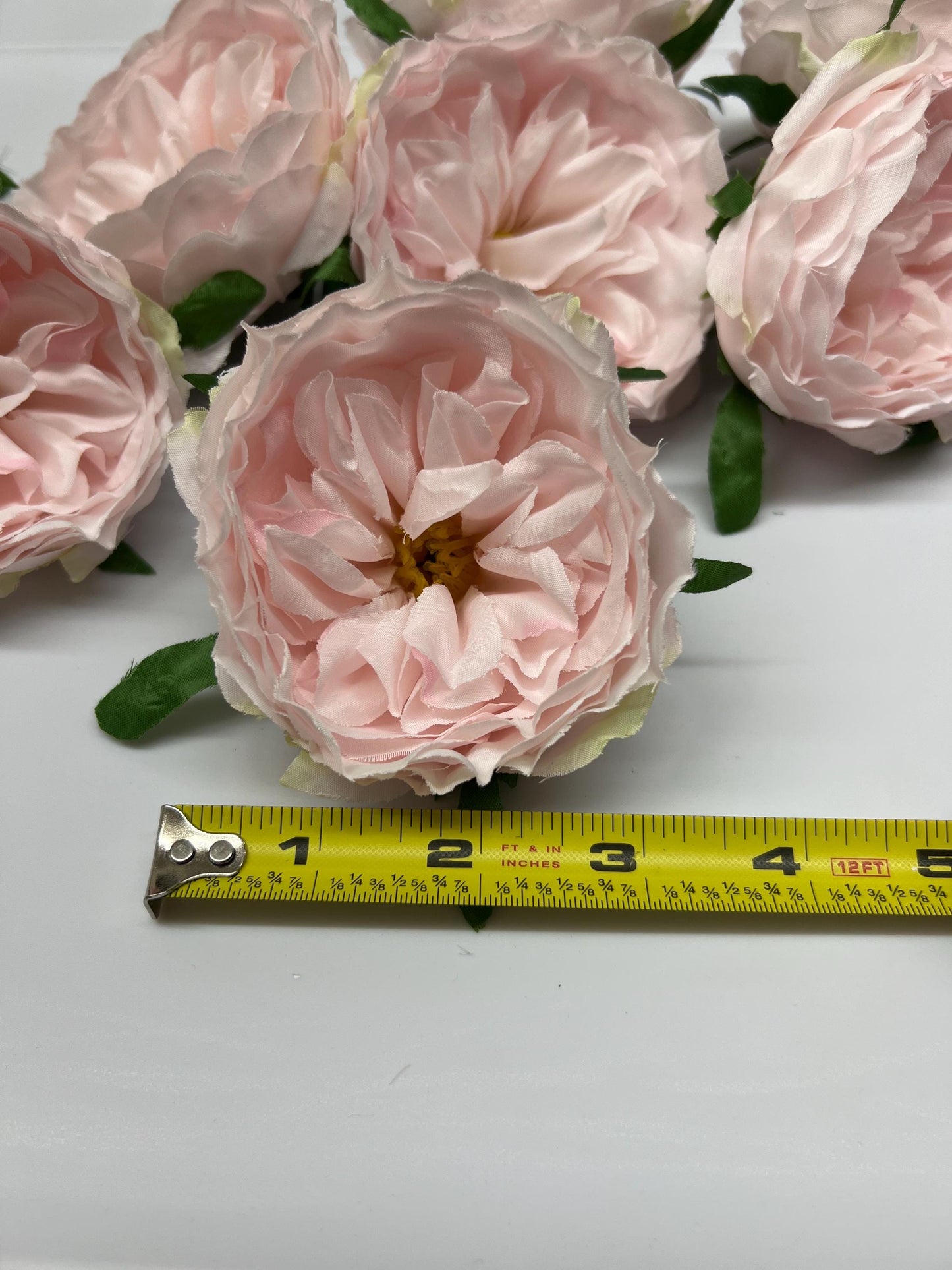 Blush Peony Head Flower Wedding Head Pink Rose Cabbage Wedding Fake Roses Pale Pink Home Decor DIY Silk Decorative Wedding Supplies Craft