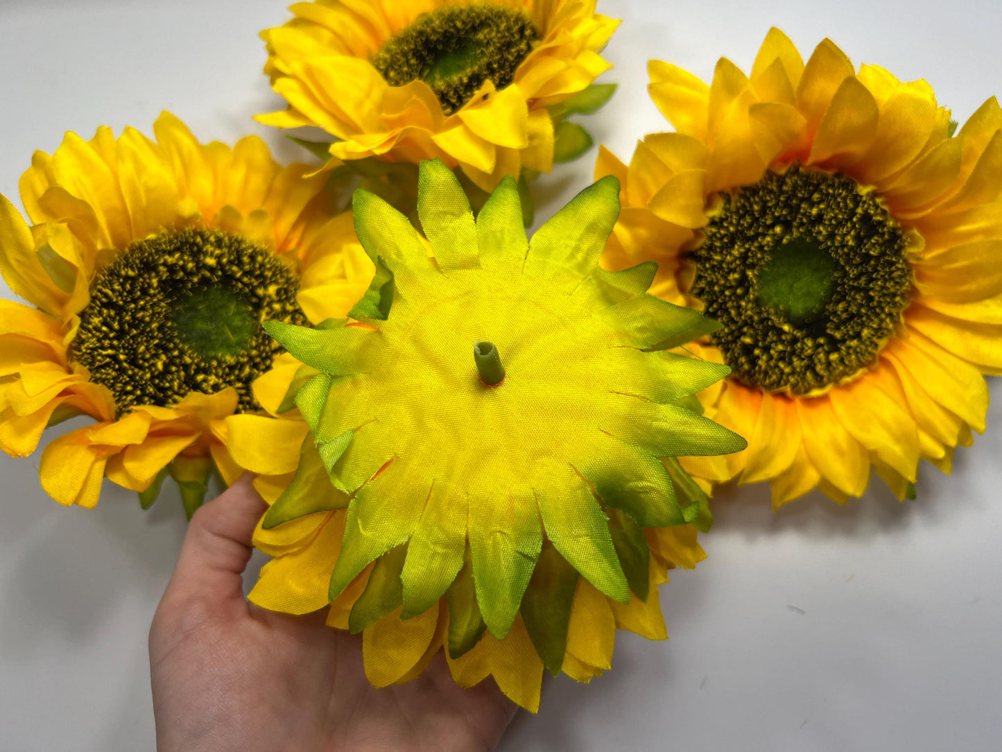 Sunflower Head Flower Artificial Wedding Sunflower Head 5 inch Flower Head Sunflower DIY Wedding Supplies Craft Sunflower Big Fake Flower