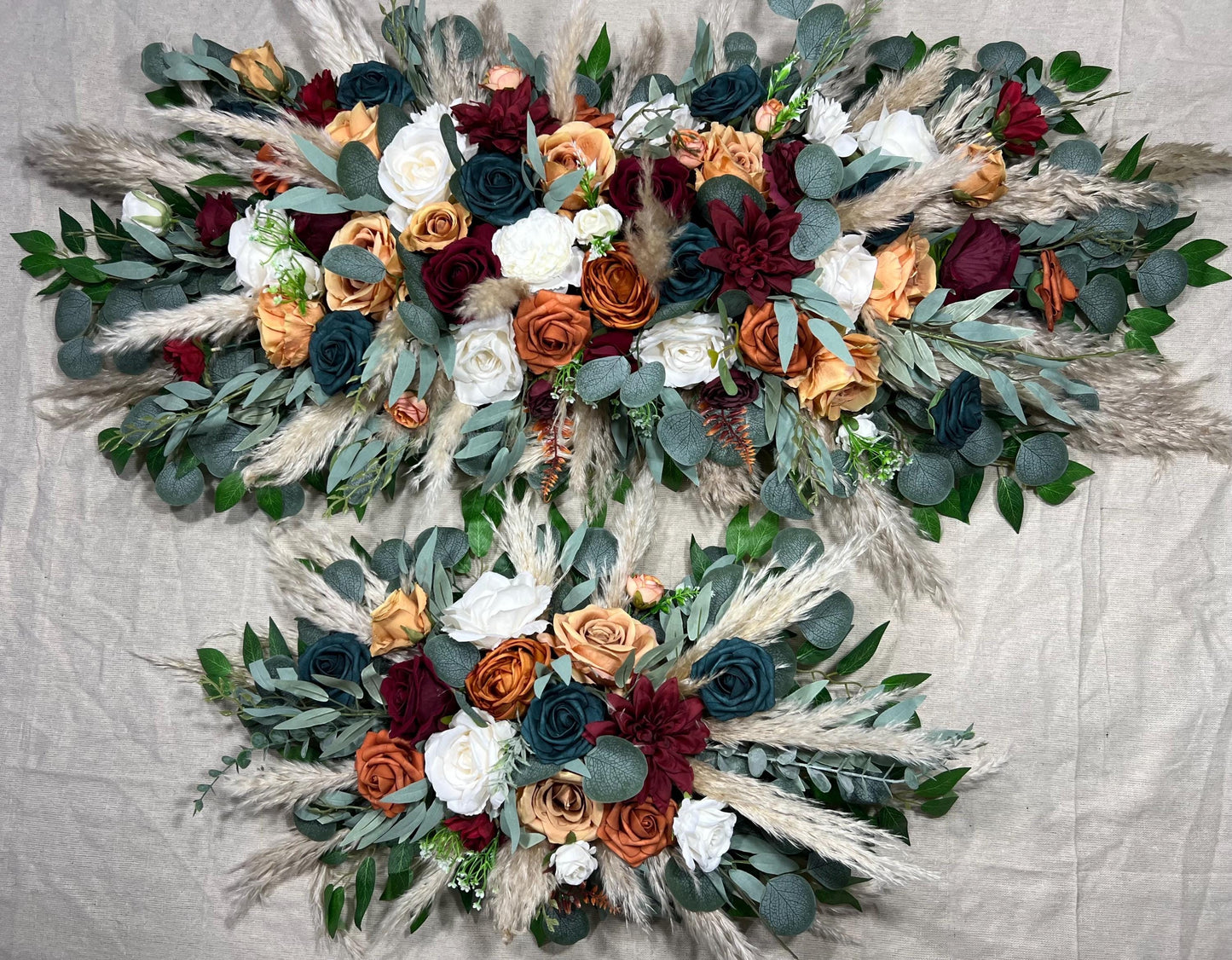 Teal Arch Arrangement Wedding Burnt Orange Teal Arbor Arrangement White Terracotta Teal Rust Arch Arrangement Backdrop Wedding Teal Boho