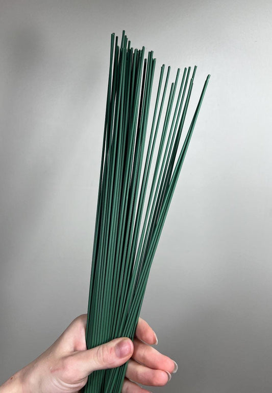 Flower Stem Wire for Flower Heads Green DIY Bouquet Stem Diameter 2 mm Length 15.75" Stem Wrapping and Crafts Iron Wire