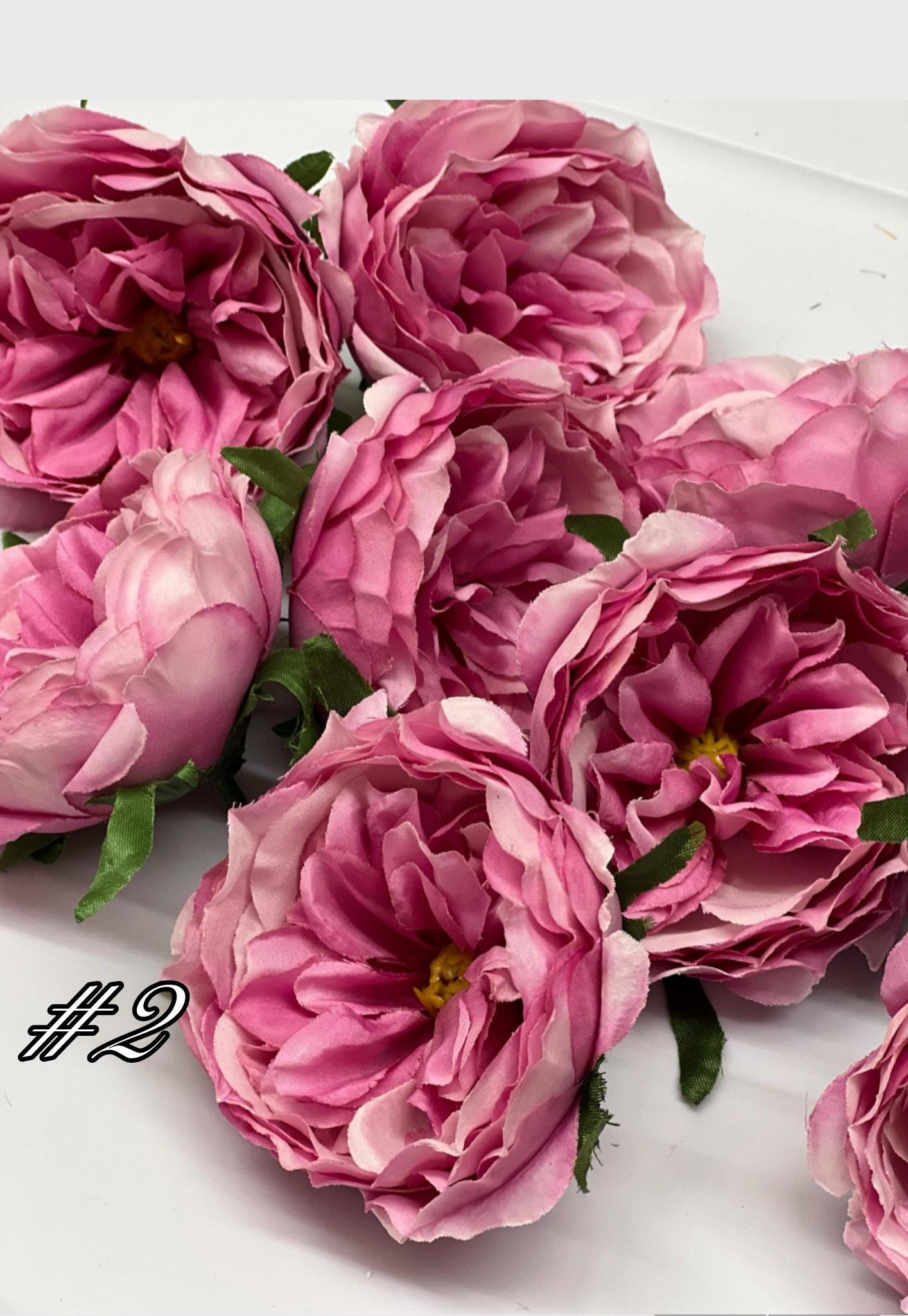 Pink Peony Artificial Flowers Head Rose Fuchsia Rose Cabbage Wedding Fake Roses Pink Home Decor Silk Decorative Wedding