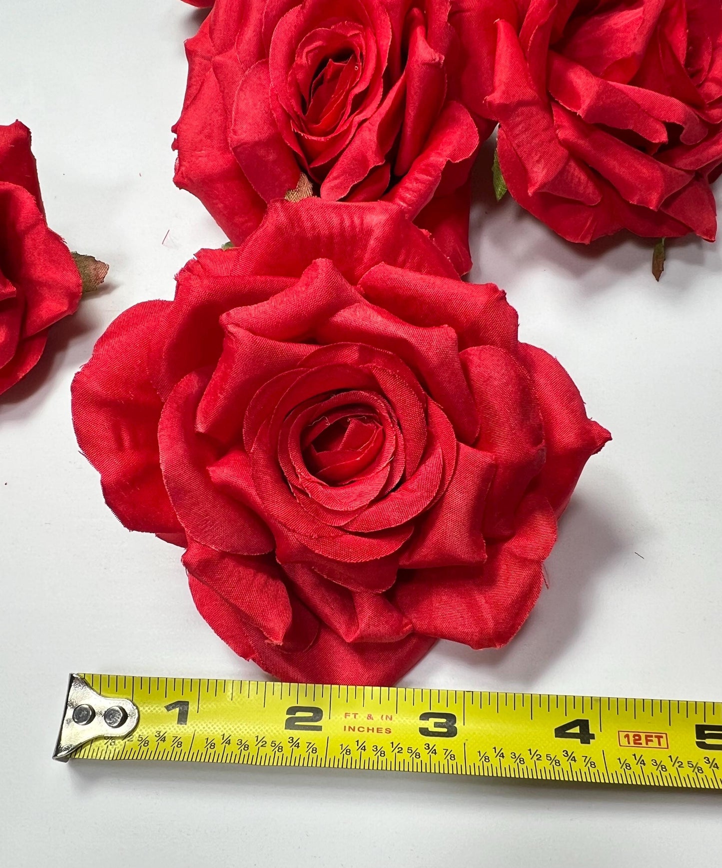 Red Rose Head 4 inch Wedding Decor Dark Red Rose Christmas Red Rose Wedding DIY Craft Supplies Red Rose Head Home Decor