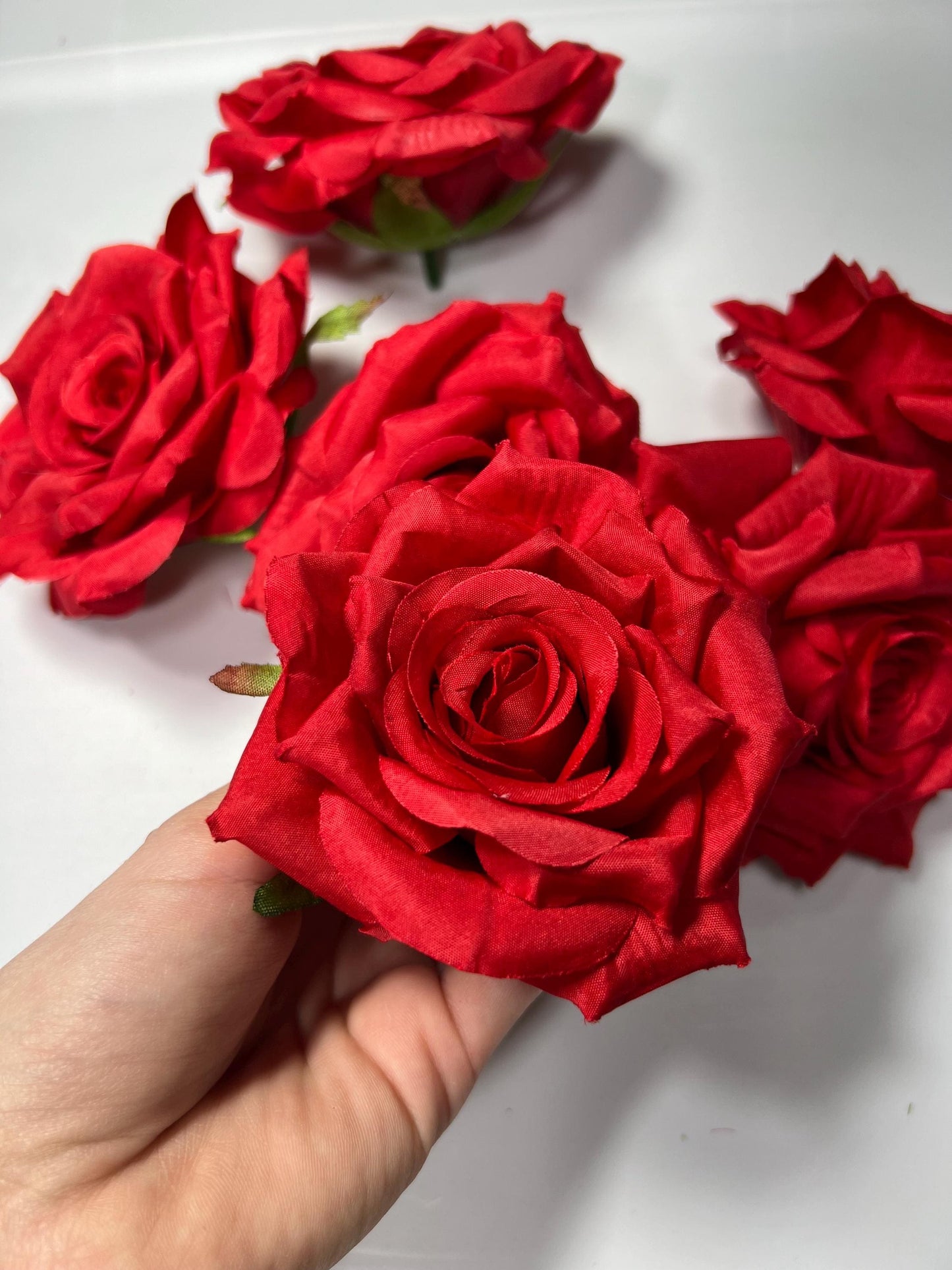 Red Rose Head 4 inch Wedding Decor Dark Red Rose Christmas Red Rose Wedding DIY Craft Supplies Red Rose Head Home Decor
