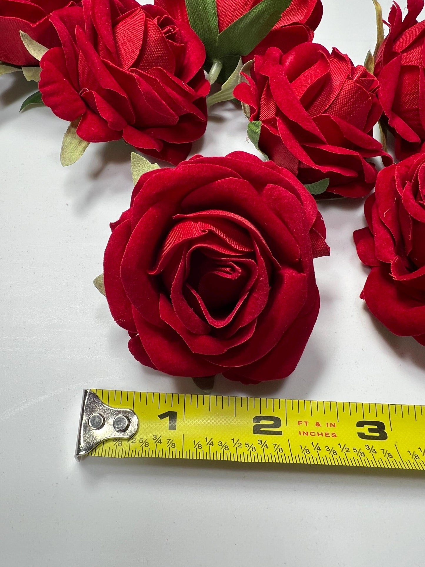 Red Rose Head 2 inch Wedding Decor Velvet Dark Red Rose Christmas Red Small Rose Wedding DIY Craft Supplies Red Rose Head Home Decor