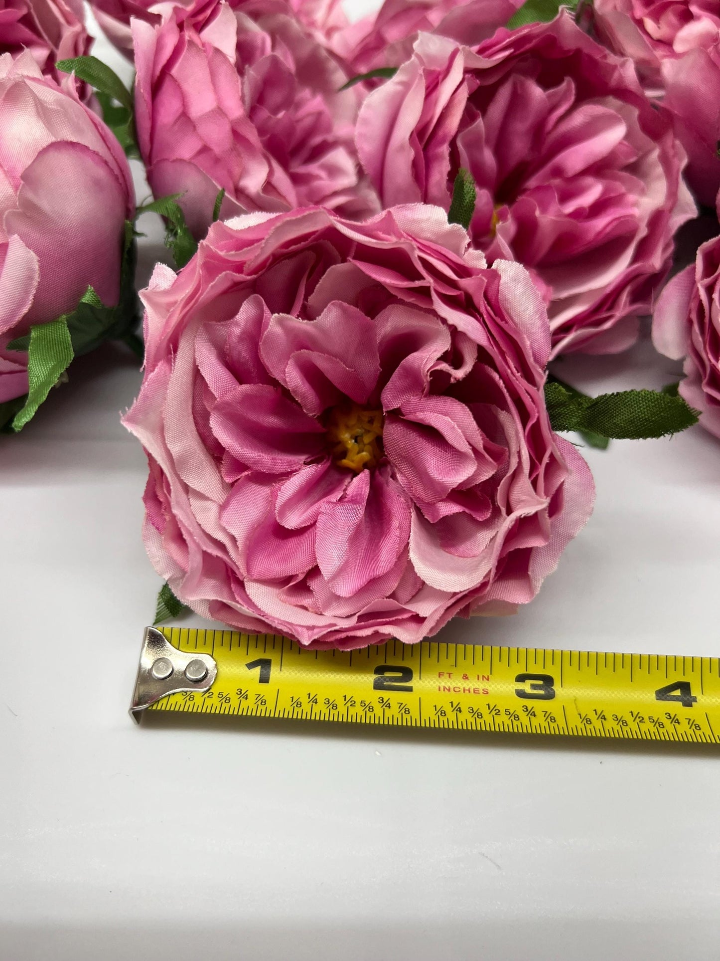 Pink Peony Artificial Flowers Head Rose Fuchsia Rose Cabbage Wedding Fake Roses Pink Home Decor Silk Decorative Wedding