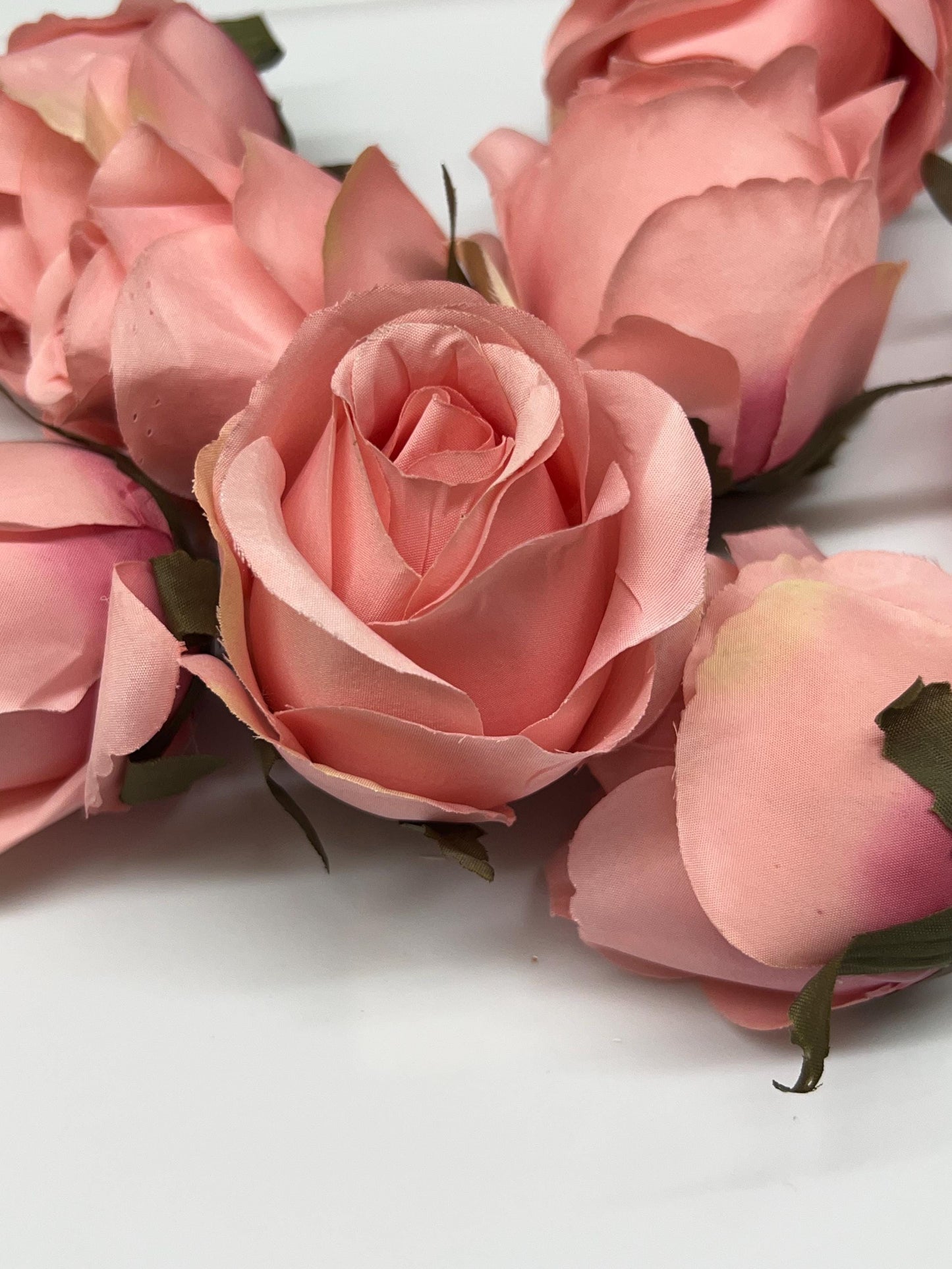 Pink Rose Peach Flower Coral Rose Head Wedding Pink Head Dusty Rose Wedding Roses Pink Home Decor Silk DIY Wedding Supplies Craft Pink Rose