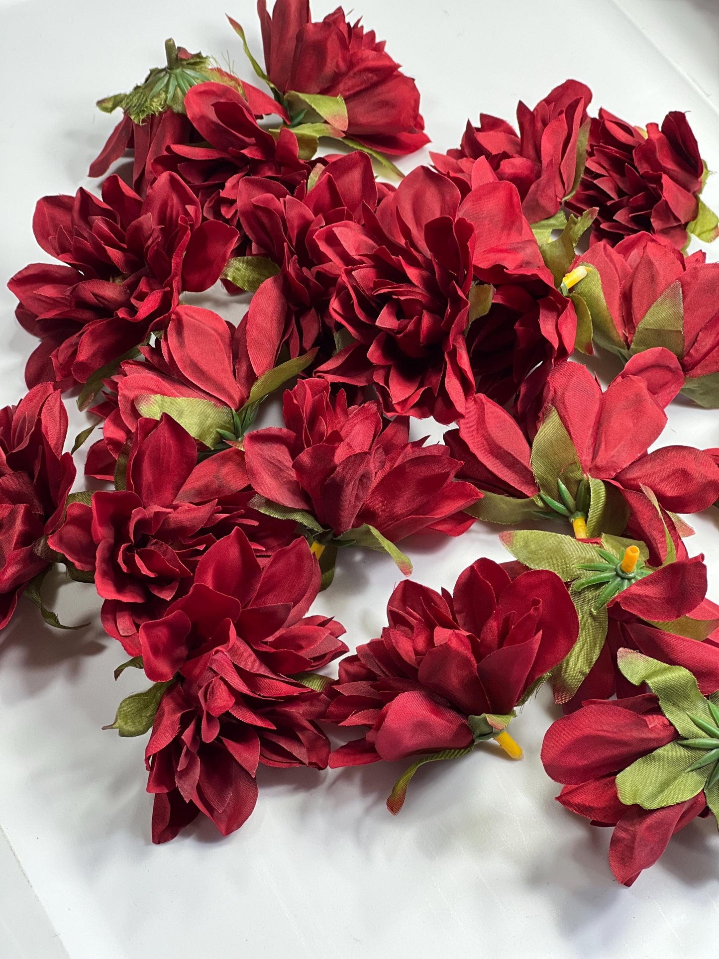 Burgundy Flower Head Wedding Decor Burgundy 3" Dahlia Small Flower Head Wedding DIY Craft Supplies Wedding Burgundy Flower Head Home Decor