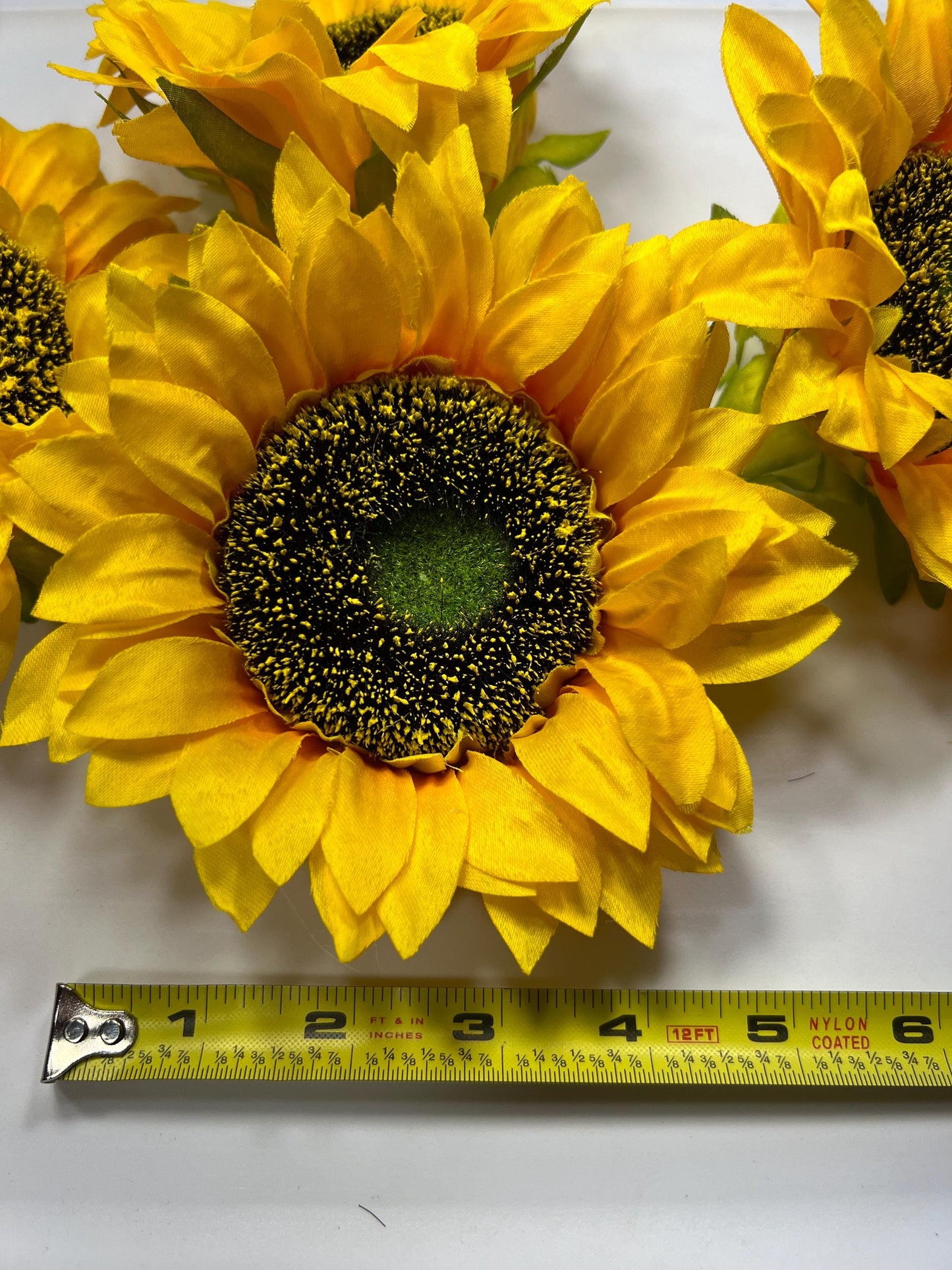 Sunflower Head Flower Artificial Wedding Sunflower Head 5 inch Flower Head Sunflower DIY Wedding Supplies Craft Sunflower Big Fake Flower