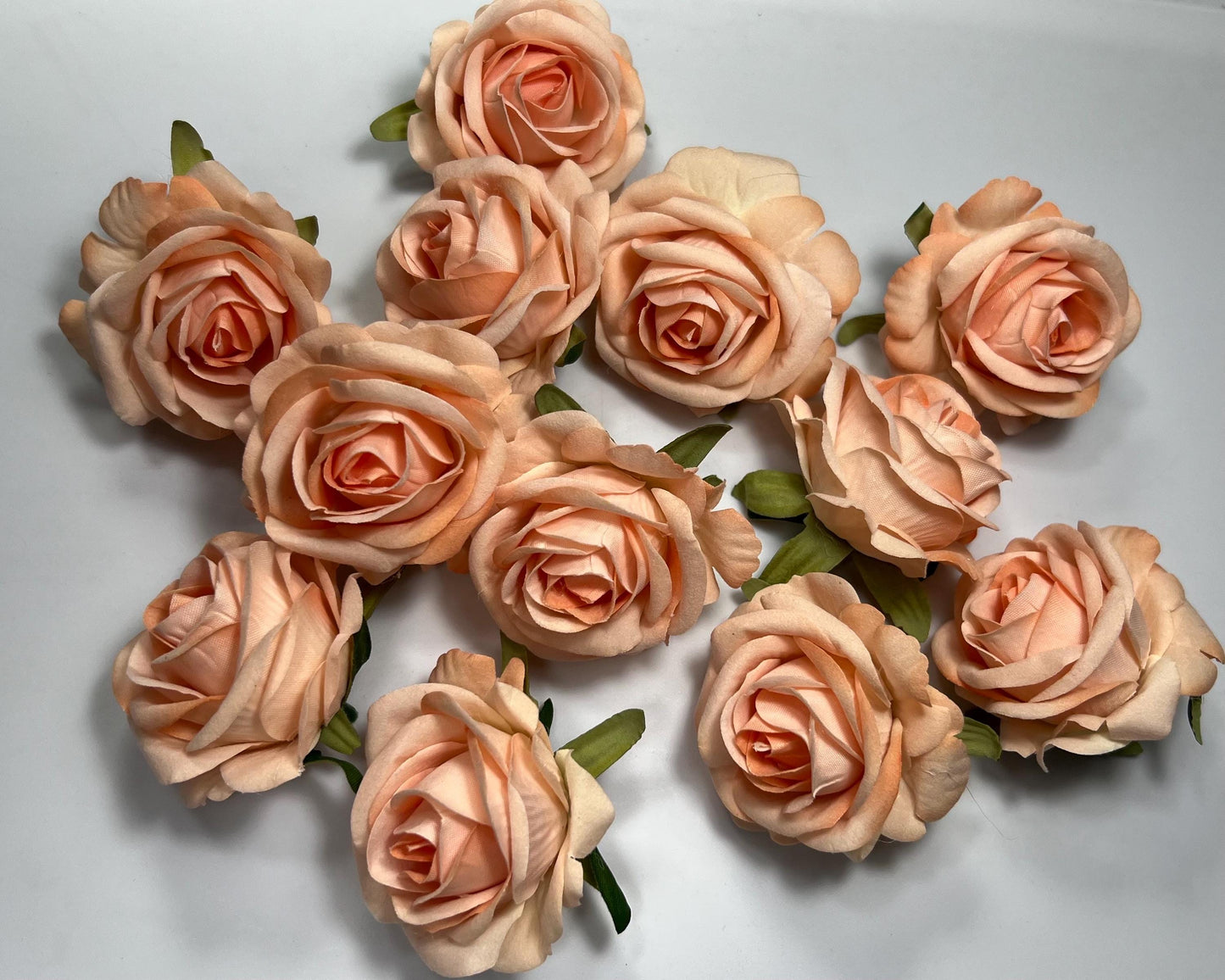 Peach Flower Head 2” Artificial Rose Velvet Small Flower Peach Flower Fake Pink Artificial Head Rose Coral Wedding Supplies Craft DIY