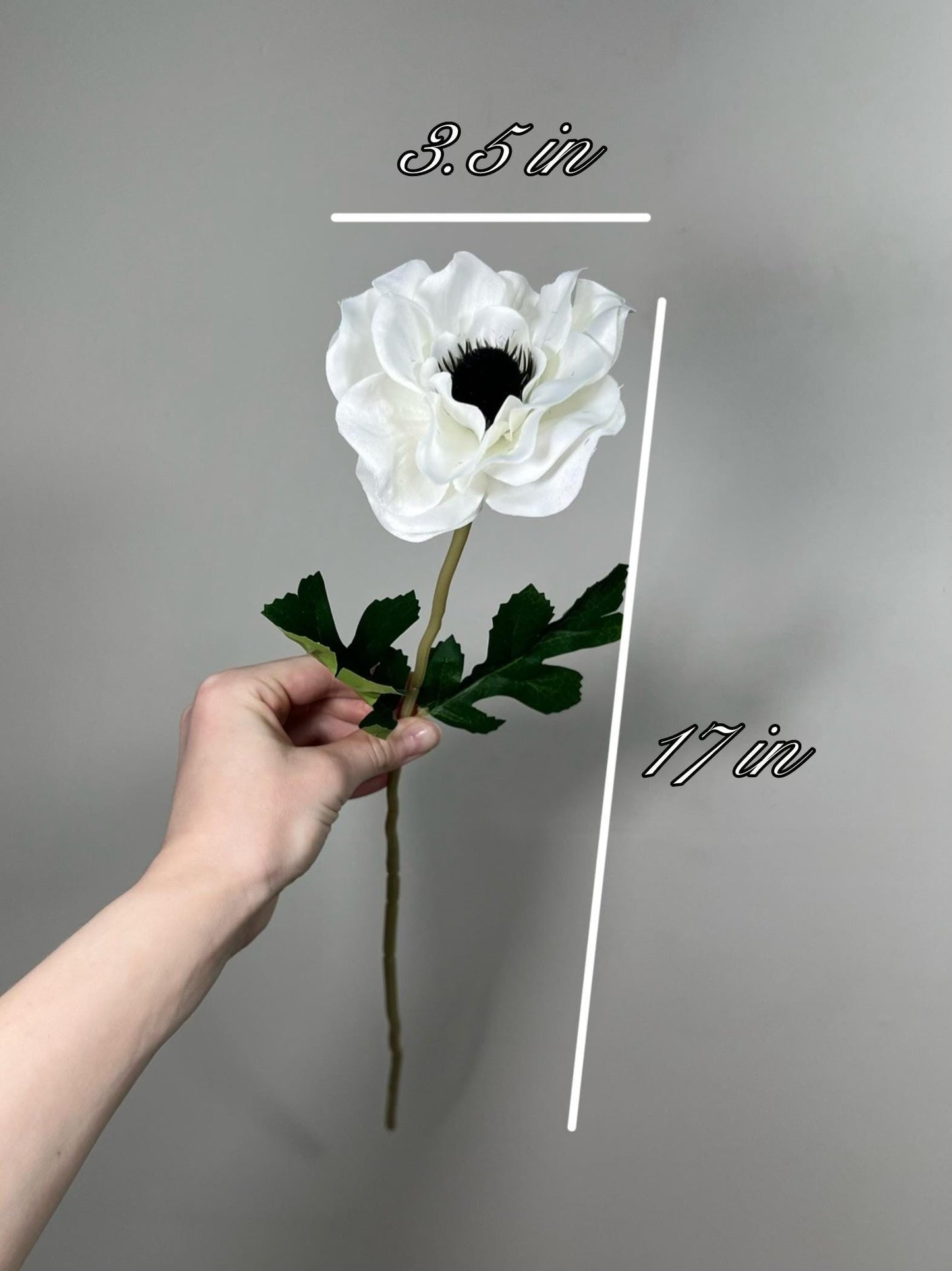 Anemone Artificial Flower Head Anemone Silk Flower Wedding Anemone White Craft Supply Wedding Anemone Ivory Poppy Flower Head Anemone Stem