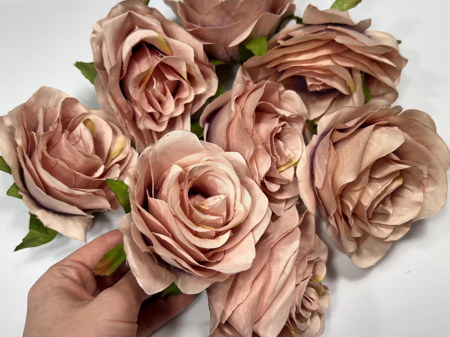 Dusty Rose Flower Head Wedding 3 inch Dusty Rose Artificial Flower Head Craft Supplies Wedding Dusty Rose Faux Flower Heads Dusty Pink