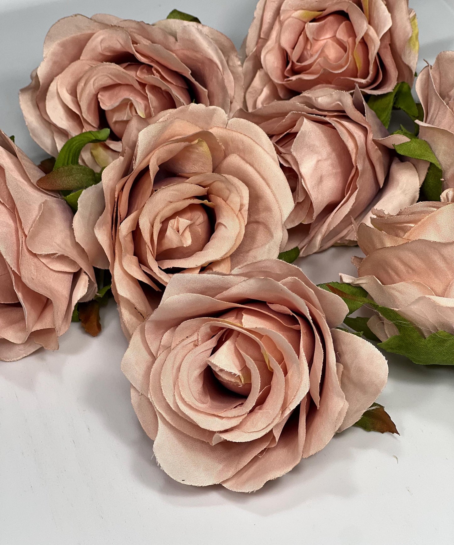 Dusty Rose Flower Head Wedding 3 inch Dusty Rose Artificial Flower Head Craft Supplies Wedding Dusty Rose Faux Flower Heads Dusty Pink