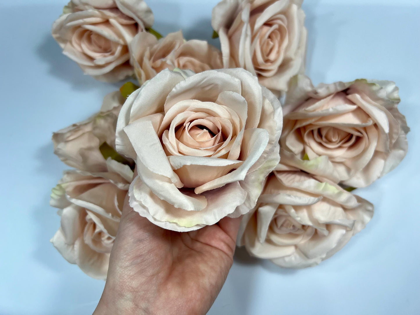 Blush Rose Flower 4” Wedding Blush Flower Heads Craft Supplies Wedding Blush Pink Rose Heads Silk Flower Blush Roses Pink Artificial Flower