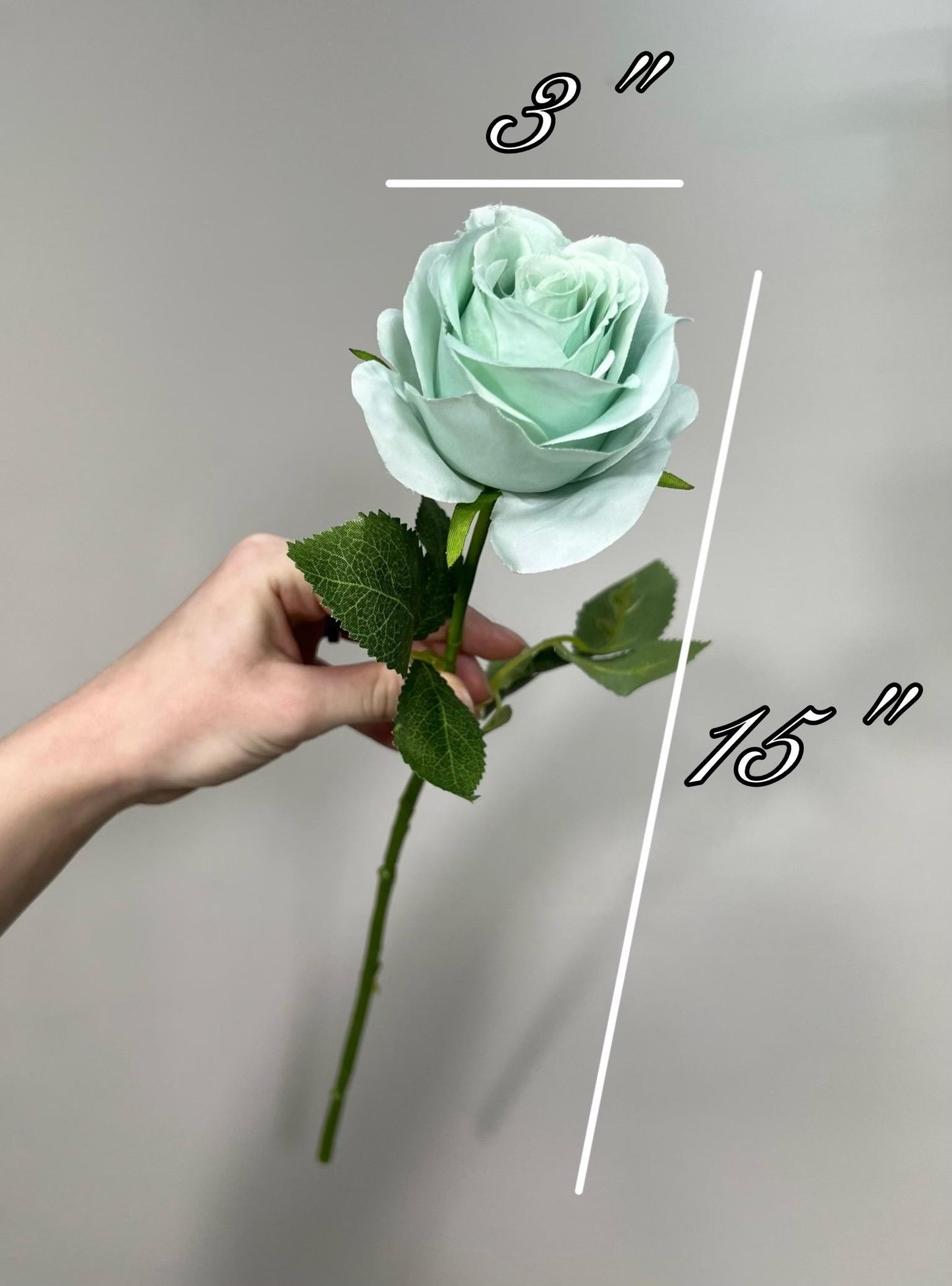Teal Sea Glass Beach Mint Rose Artificial Flower Heads On Stem Light Teal Aqua Mist Ocean Breeze Coastal Blue Ocean Sage Green Seafoam Craft