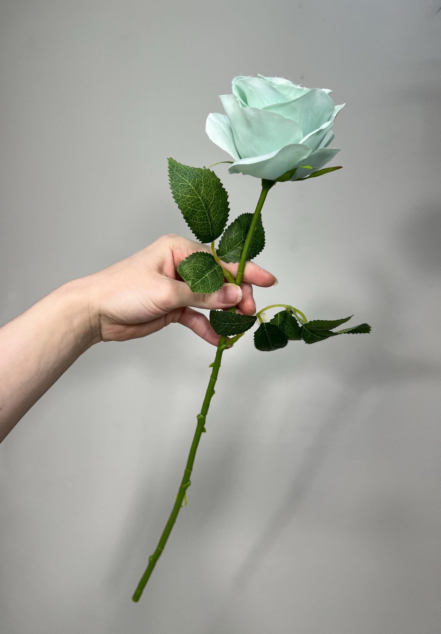 Teal Sea Glass Beach Mint Rose Artificial Flower Heads On Stem Light Teal Aqua Mist Ocean Breeze Coastal Blue Ocean Sage Green Seafoam Craft