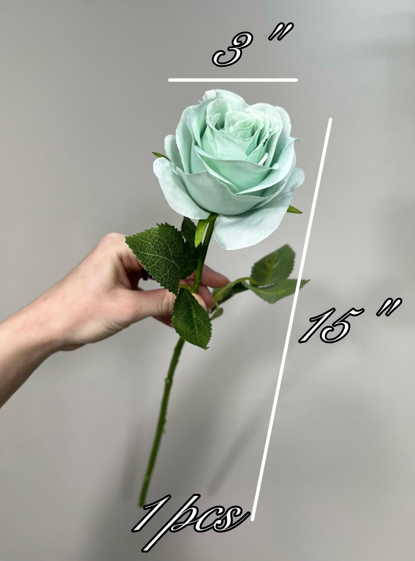 Teal Sea Glass Beach Mint Rose Artificial Flower Heads On Stem Light Teal Aqua Mist Ocean Breeze Coastal Blue Ocean Sage Green Seafoam Craft