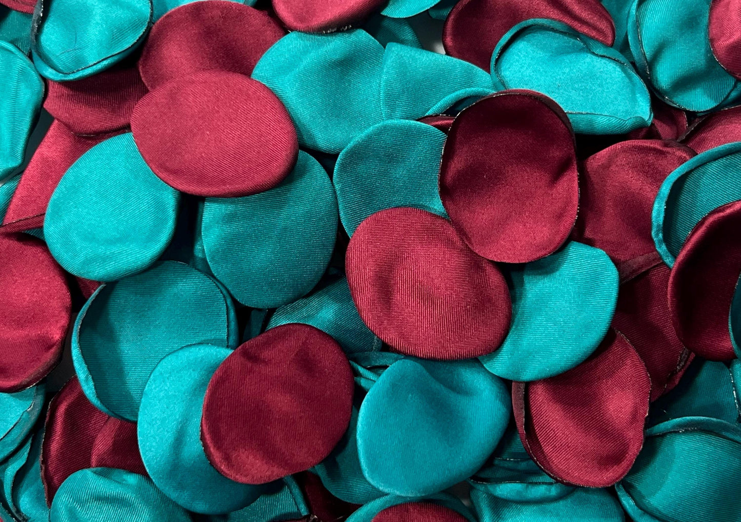 Teal Burgundy Petals Wedding Petals Teal Flower Girl Petals Burgundy Teal Wedding Aisle Decor Flower Petals Teal Ceremony Decor Confetti