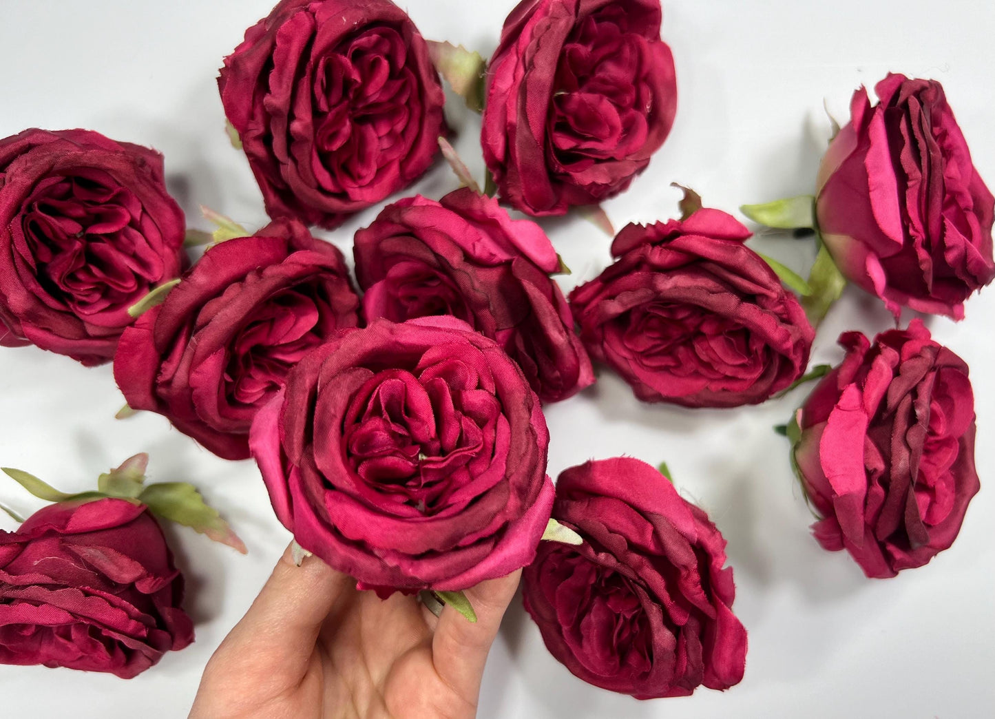 Magenta Flower Head Wedding Fushia Artificial Flower Hot Pink Peony Flower Magenta Head Craft Supplies Wedding Dark Pink Flower Head Peony